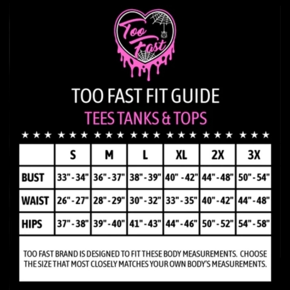 Too Fast “FŮCK OFF” Racerback Tank | Gothic Punk Black Cotton | XL & XXL NWT - Picture 5 of 5